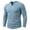 Blue-02, variant on Men's Slim Fit Ribbed Long Sleeve T-Shirt - Split V-Neck Basic Tee, Stretchy Casual Tee for Fall Layering