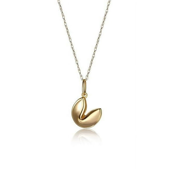 Cheri Jadore N23APW4-Y 10K Gold Lucky Fortune Cookie Necklace, Gold