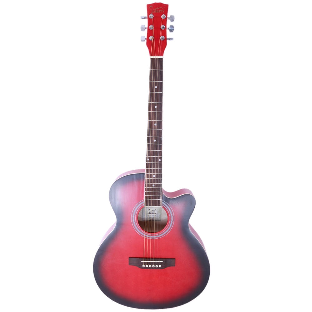 Kepooman 40 inch Spruce Front Cutaway Folk Guitar with Bag & Board & Wrench Tool for Music Lovers - Gradient Red Kepooman 40 inch Spruce Front Cutaway Folk Guitar with Bag & Board & Wrench Tool for Music Lovers - Gradient Red