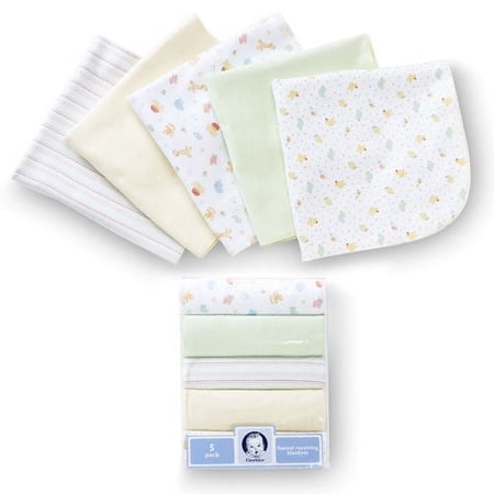 Gerber - Boy or Girl Flannel Receiving Blankets 5-Pack