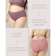 Kindred Bravely High Waist Maternity Underwear for Women and Postpartum Underwear 5 Pack (Small, Assorted Jewel Tones)