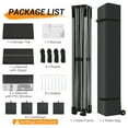 thumbnail image 4 of SANOPY 10x10 FT Pop Up Canopy Tent Outdoor Heavy Duty Commercial Instant Shelter Waterproof Party Tent Gazebo with 4 Removable Sidewalls, Roller Bag and 4 Sandbags, Black, 4 of 12