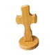 thumbnail image 2 of Adorno de cruz de madera con base de Jesús, Santa Cruz, arte decorativo, colección, regalo Base redonda, 2 of 8