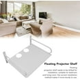 thumbnail image 2 of ZOUSSIQI Wall Mounted Projector Shelf,Floating Projector Wall Mount,Router Shelf with Metal Bracket,DVD PS5 Holder Stand Accessories,for Living Room,Office,Bedroom(White) CA919-56410, 2 of 9