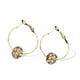 thumbnail image 2 of Pendientes de aro de cristal Sonducket con Cuentas doradas y blancas, 2 of 6