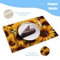 thumbnail image 3 of BaHomeck placemats Set of 4 rectangle Linen Cotton Placemats for Dining Table Washable Heat Resistant,Vibrant Bouquet Of Sunflowers,18*12inch, 3 of 4
