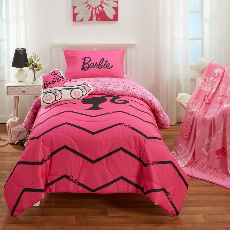 Barbie Kids Fleece Throw Blanket, 46 x60, Pink, Mattel 