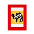 thumbnail image 1 of Black Animal Camel Outline Natural Picture Display Art Red Photo Frame, 1 of 4