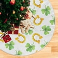 thumbnail image 5 of GZHJMY Lucky Clover Christmas Tree Skirt 36", St. Patrick's Day Tree Skirt Double Layers Polyester Easter Tree Skirt for St. Patrick's Day Holiday Party Decoration, 5 of 6