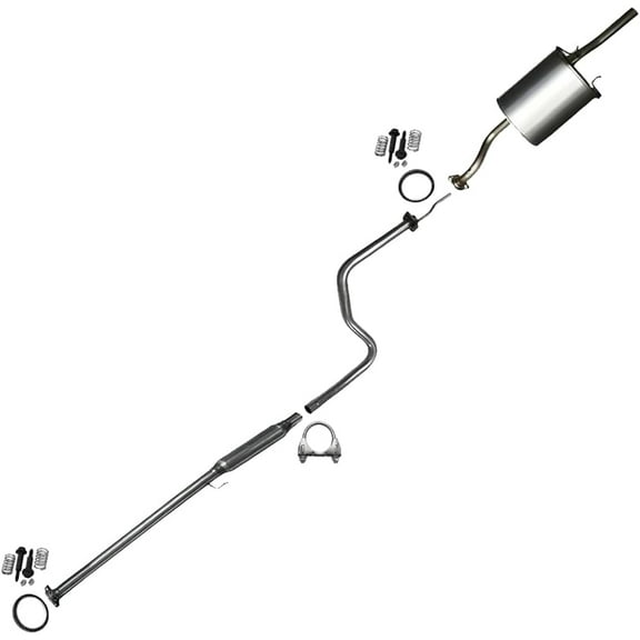 Stainless Steel Resonator Pipe & Muffler Exhaust System Kit Compatible for 1999–2000 Honda Civic 1.6L – Direct Fit