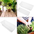 thumbnail image 2 of Phenofice 2Pcs Rectangular Window Box Planter Plastic White for Balcony and Yard, 2 of 6