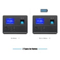thumbnail image 3 of Aibecy Biometric Fingerprint Password Time Attendace Machine Employee Checking-in Time Clock Recorder Reader with 2.8 Inch TFT Screen Multi-language Built-in Battery Support USB Disk Data Download, 3 of 8