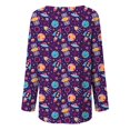 thumbnail image 5 of CLOOCL Women T-Shirts Space Voyage Printed Shirt Loose Casual Long Sleeve Oversized Tops, 5 of 6