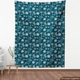 thumbnail image 4 of Botanical Fabric by the Yard, Abstract Botany Inspired Pattern with Dog-rose Buds, Decorative Upholstery Fabric for Sofas and Home Accents, Teal Sky Blue by Ambesonne, 4 of 5
