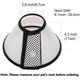 thumbnail image 3 of Cono de recuperación vivificante para mascotas, collar isabelino de plástico liviano de 8,1 pulgadas para gatos, perros pequeños y conejos (negro), 3 of 6