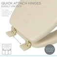thumbnail image 5 of Bath Bliss Extra Soft Vinyl Standard Round Toilet Seat in Beige, 5 of 7