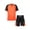 Orange, variant on Haitryli  Boys Soccer Football Jersey Outfits V-Neck Short Sleeve T-Shirt and Shorts Set Kids Sports Team Training Uniform Green 5-6
