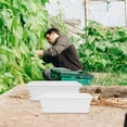 thumbnail image 3 of Shisuyan 2pcs Plastic Vegetable Flower Planters Boxes Rectangular Flower Pots with Saucers, 3 of 8