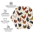 thumbnail image 4 of Bingfone Vintage Roosters And Chickens Leather Drinks Coasters With Set Of 6,Suitable For Home Kitchen,Coffee Cup Coasters Home Gift, 4 of 9