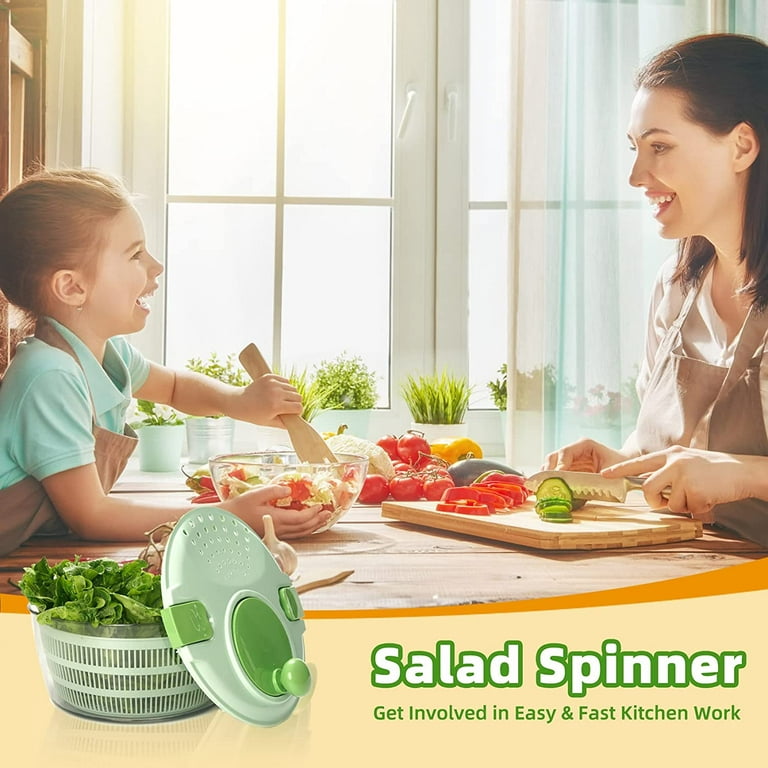 Large Salad Spinner,Vegetable Spinner Dryer Spinning Colander Vegetable  Spinner Lettuce Dryer Spinner Easy to Clean Salad Spinners, Vegetable  Washer