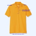 thumbnail image 3 of Educated Uniforms Boys 4-20 Short Sleeve Pique Polo Shirt Gold 8, 3 of 5
