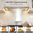 thumbnail image 2 of BRANO Insert Range Hood Convertible 900 CFM Stainless Steel Kitchen Hood with Voice Control,36 inch, 2 of 7