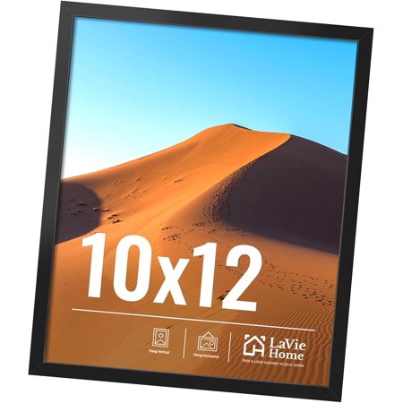 Highcool 10x12 Wall Picture Frame, 10x12 Photo Frame with HD Plexiglass, Single 10 x 12 Frame, Versatile Display for Both Orientations, Timeless Series