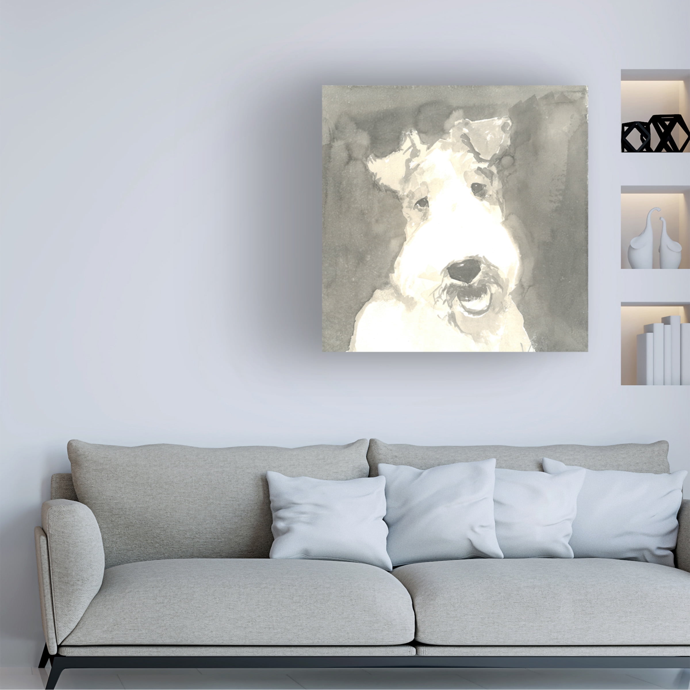 A Very Modern Dog 'Sepia Modern Dog VI' Canvas Art