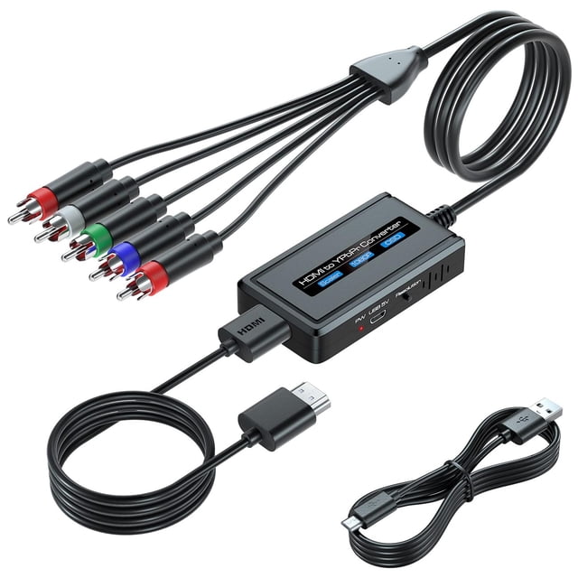 Cable convertidor HDMI a componente con función de escalador, convertidor escalador HDMI a YPbPr de