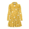 thumbnail image 4 of DISNIMO Lemon Dress Girls Star Dresses Kid School Dress for Girls Midi Dress Long Sleeve Skater Dress Girl Clothes Size 13-14 Dresses with Collars for Girls Swing Dress Fall Twirly Dresses for Girls, 4 of 7