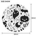 thumbnail image 6 of Black and White Halloween Doodle Pattern Round Tablecloth 60"x60",Wrinkle Wipeable Table Cloth for Kitchen Dining Room Picnic Patio Party, 6 of 6