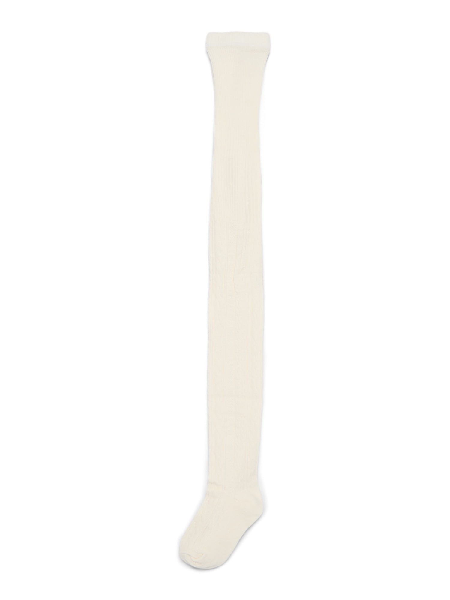 Wonder Nation Girls Cable Ribbed Tights, 2-Pack, Sizes S-L