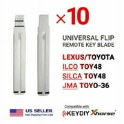 10x New Uncut Universal Flip Remote Key Blade Lexus/Toyota Type TOY48 TOYO-36