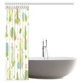 thumbnail image 2 of MYPOP Cactus Decor Shower Curtain, Nature Flowers Cactus and Succulents Plants Art Print Fabric Bathroom Decor Shower Curtain Set with Hooks, 60 X 72 Inches, 2 of 2
