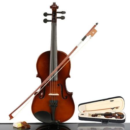 Zimtown New Kid Children Acoustic Violin 1/4 size Natural + Case + Bow + (Best Violin For Kids)