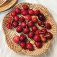 thumbnail image 6 of Round Rattan Serving Tray Container Food Organizer Display Wicker Tray for Kitchen , 21cmx3cm, 6 of 9