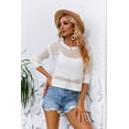 thumbnail image 4 of Sherrylily Women Crochet Mesh Sweaters Hollow Out Long Sleeve Knit Cover Ups, 4 of 6