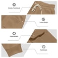 thumbnail image 5 of mihongmao Jogger Sets for Men 2 Piece Men Casual Pullover Hooded Sports Solid Long Sleeve Trousers Two-Piece Elastic Waist Tracksuit Khaki 3X, 5 of 8