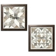 thumbnail image 1 of Gango Home Decor Cottage Farm Memories XI Faith & XII Family by Anne Tavoletti (Ready to Hang); Two 12x12in Brown Framed Prints, 1 of 5
