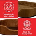 thumbnail image 4 of Cama para Perros Cuory Café con Fondo y Base Antideslizante y Forro Acolchonado наversable, 4 of 6