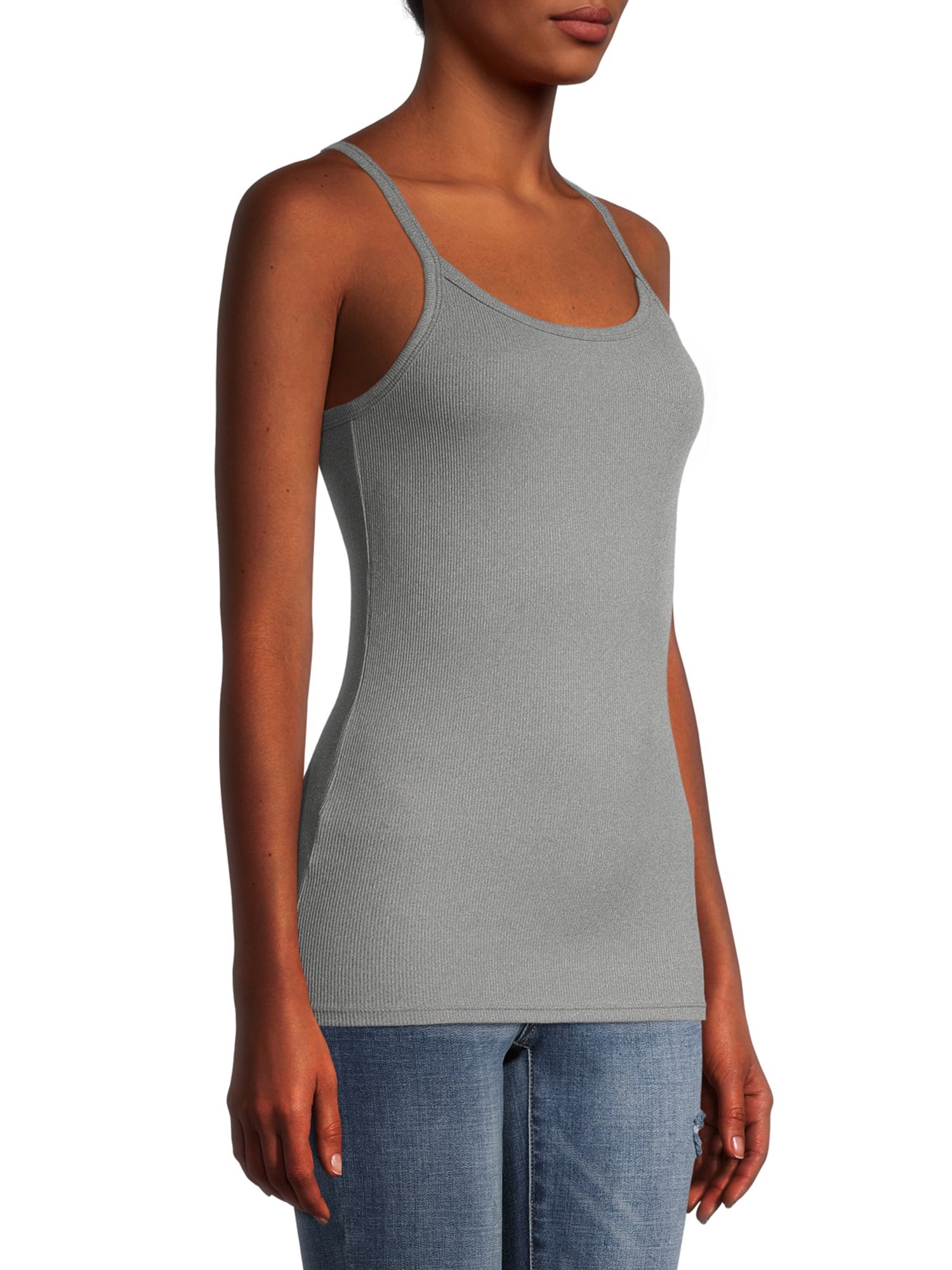 No Boundaries Ribbed Cami Top, 5-Pack, Women's XXS-XXL
