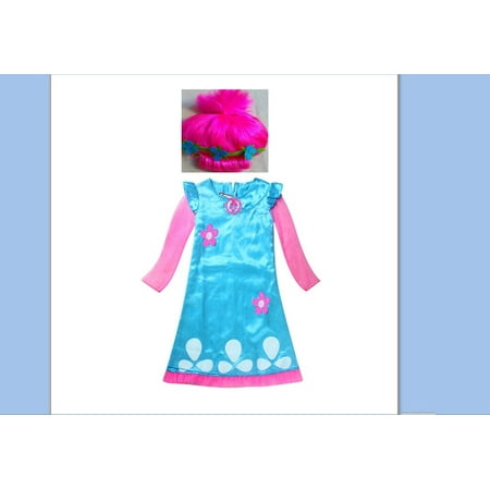 Women Child Trolls Poppy Troll Doll Fancy Dress Costume Wig Kids Girls Outfit Walmart Canada