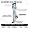 thumbnail image 2 of Rateoe Tulips Flowers Compression Socks for Women and Men 20-30mmHg-Circulation Support Socks Knee High Nurse Pregnant Running Medical and Travel Athletic, 2 of 7