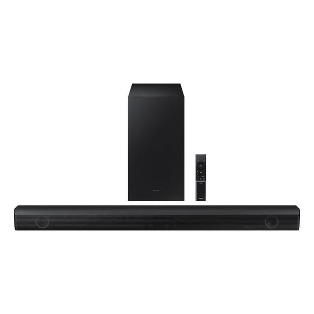 Samsung HW-B550/ZA 2.1ch Soundbar with Dolby Audio, DTS Virtual:X, Subwoofer Included, Adaptive Sound Lite, Bluetooth Multi-Device Connection, Wireless Surround Compatible, 2022, Black