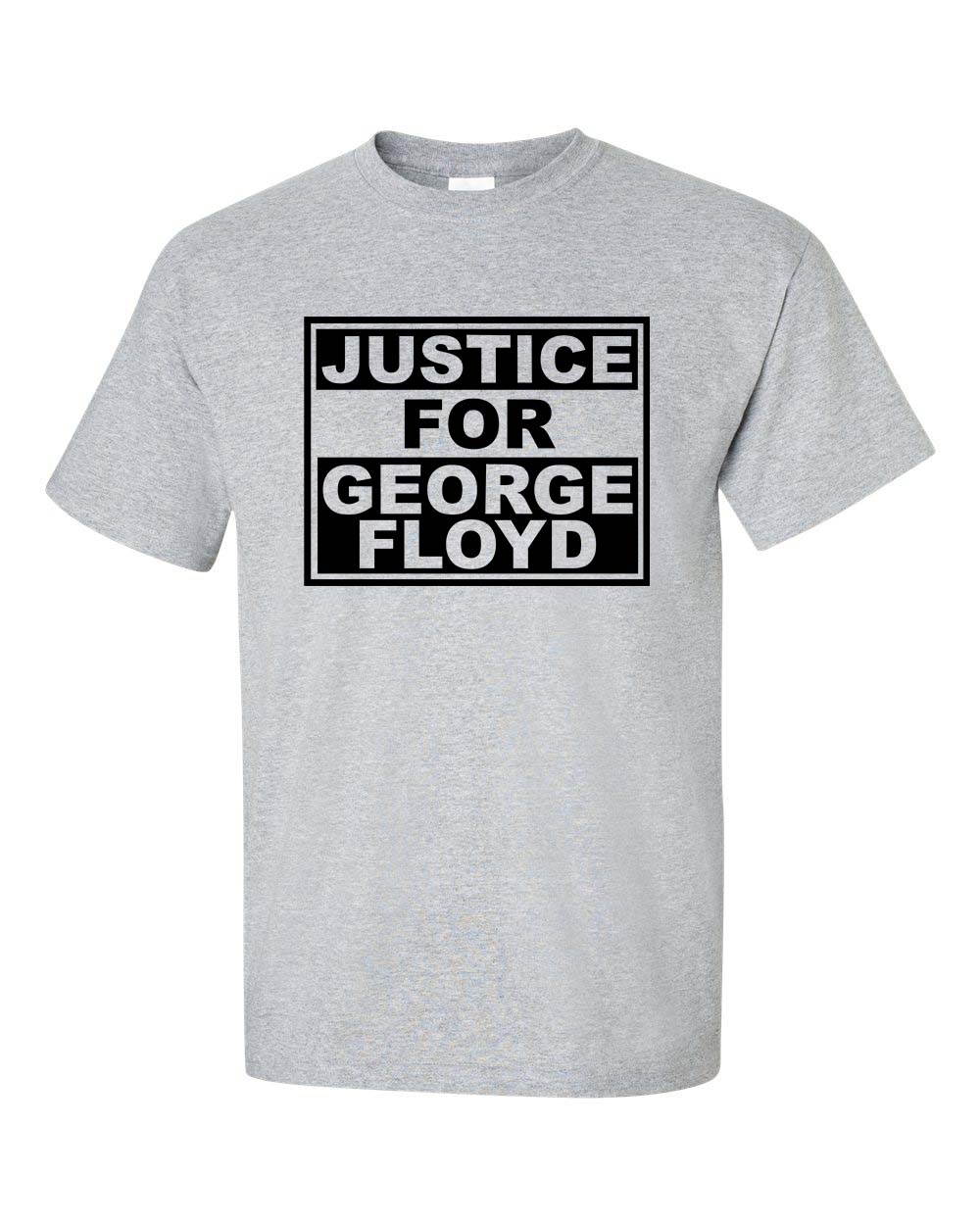 Trenz Shirt Company - Unisex Adult Justice For George Floyd Short Sleeve T-shirt-Sports Grey ...