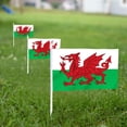 thumbnail image 3 of Anley Wales Mini Flag 12 Pack - Hand Held Small Miniature Welsh Flags on Stick - 5x8 Inch with Solid Pole & Spear Top, 3 of 5
