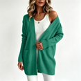 thumbnail image 2 of COMVALUE Women's Classic Cardigans Long Sleeve Open Front Casual Knit Cardigan Sweaters Coat Soft Outwear (Green, XXL), 2 of 7