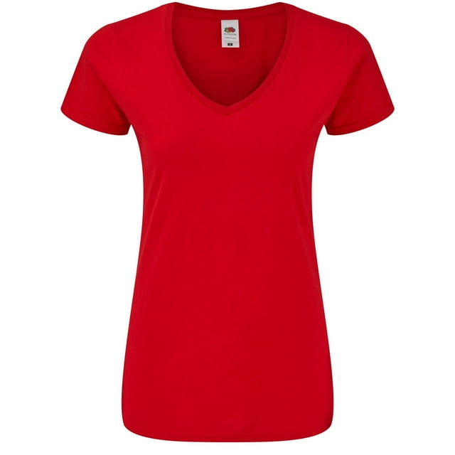 Fruit Of The Loom T-Shirt Iconique à Col en V pour Femmes