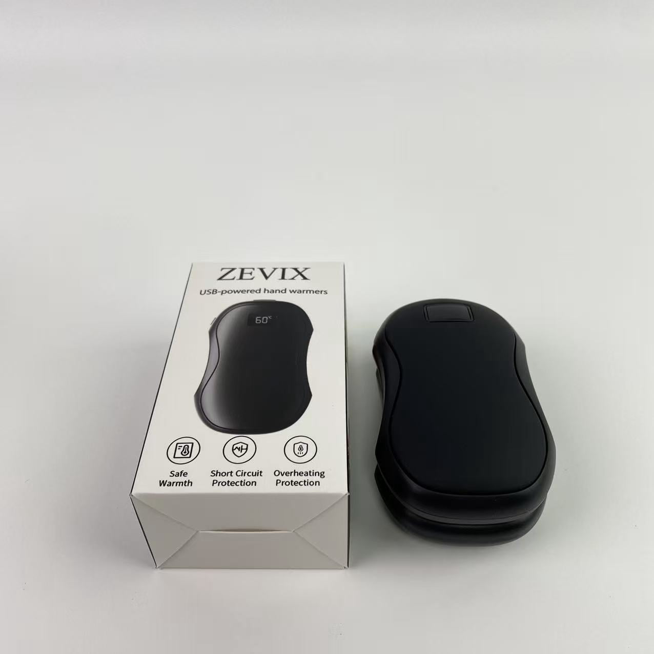ZEVIX USB-powered hand warmers,8000mAh Hand Warmers Rechargeable 2 Pack, AI Smart Chip Long Safe Heat, Quick Charge Electric Portable Pocket Heater