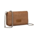 thumbnail image 6 of Wrangler Small Flap Crossbody Handbag Western Women Mini Purse with Ruched Paisley Strap & Chain Strap, Brown, 6 of 7